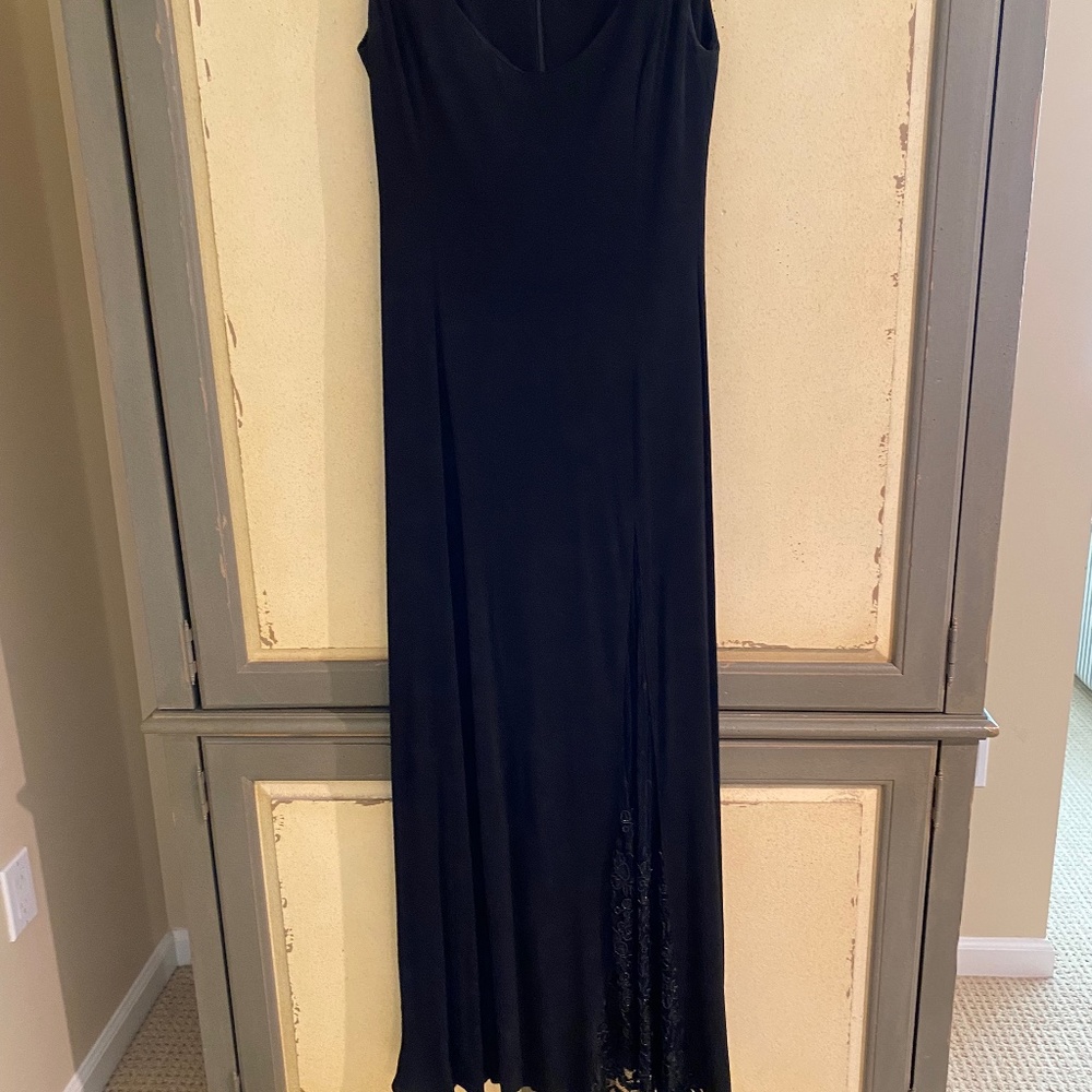 Vintage Badgley Mischka gown with lace insert in front